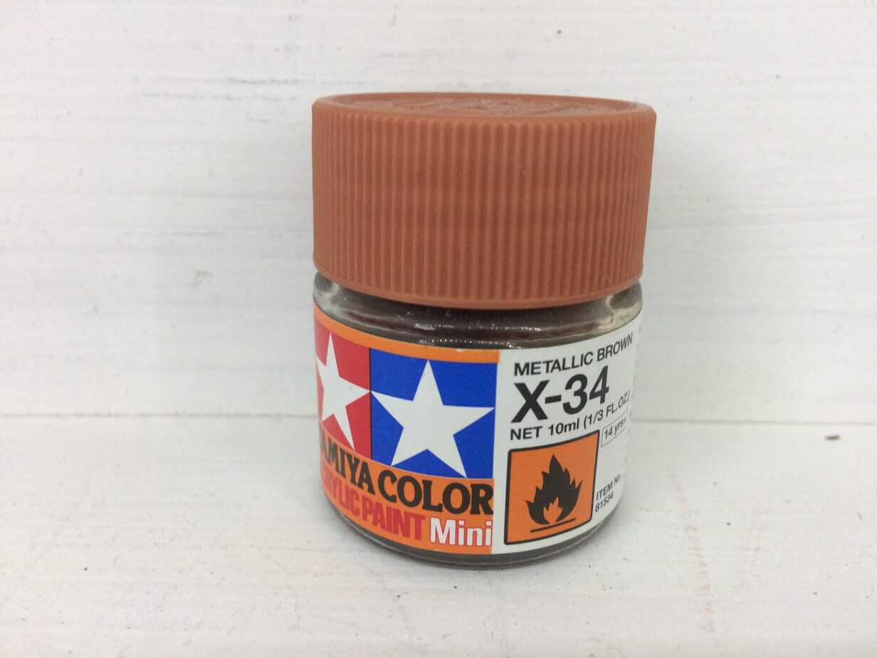 Tamiya Color Acrylic Metallic Brown X-34