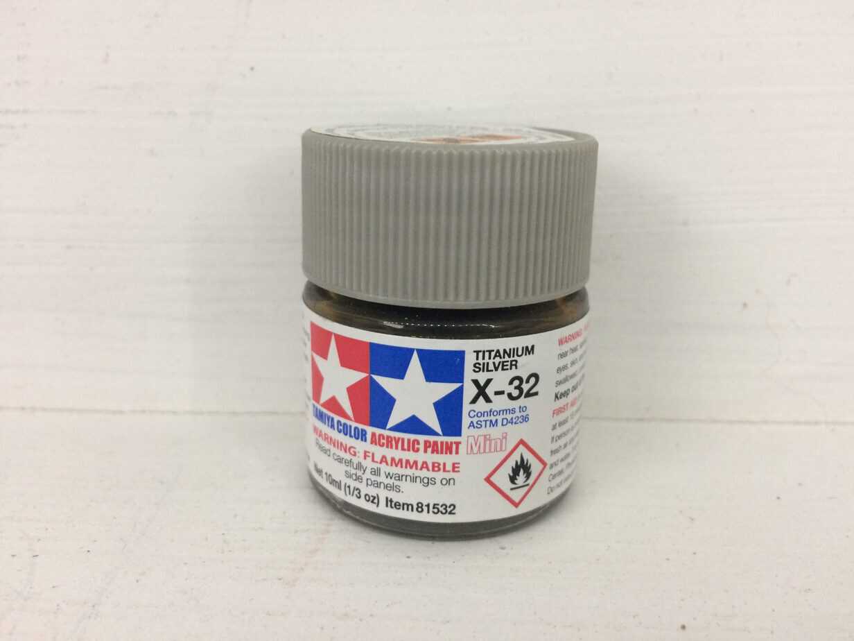 Tamiya Color Acrylic Titanium Silver X-32