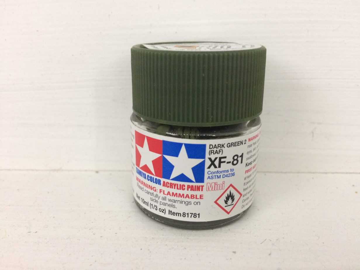 Tamiya Color Acrylic Dark Green 2 (RAF) XF-81