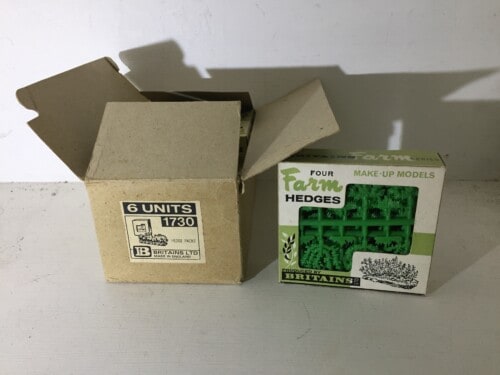 Vintage Britains Trade Box of 6 Boxes of Four Farm Hedges