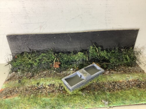 3D Printed Weathered Water Trough With Water