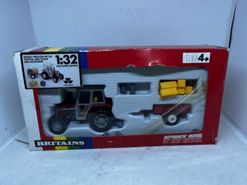 Britains Massey Ferguson MF 362 Tractor, Mini Trailer and Accessories