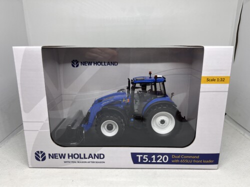 universal hobbies new holland t5.120 dual command with 655lu front loader
